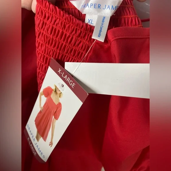 Draper James NWT Hibiscus Pink Puff Short Sleeve Square Neck Women Mini Dress - Picture 9 of 10